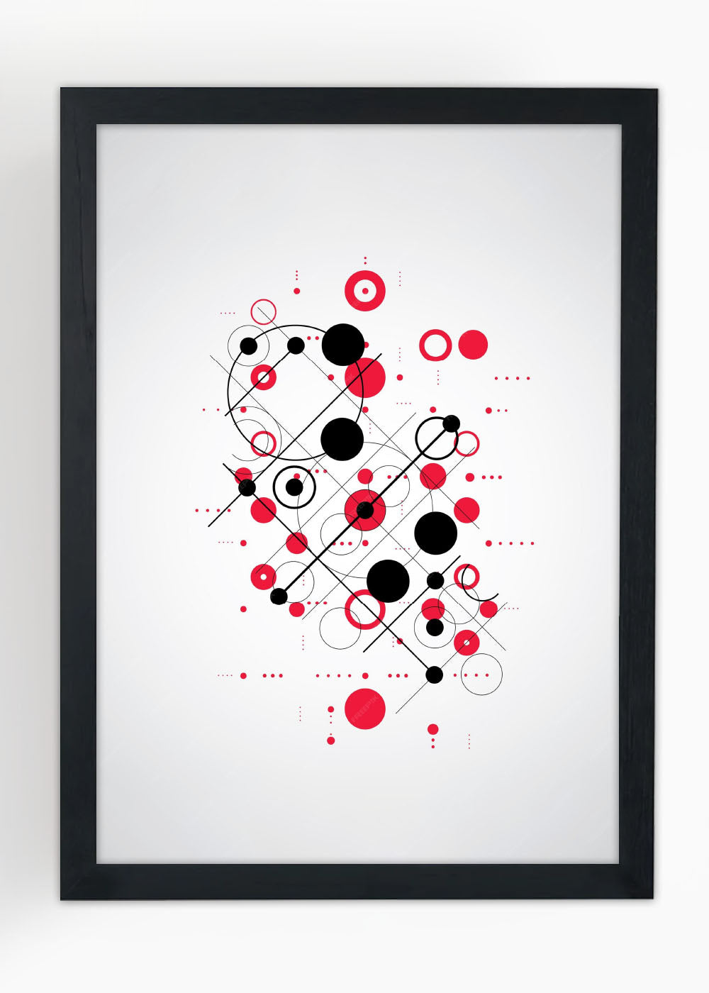 Quadro Decorativo Abstrato - Com vidro