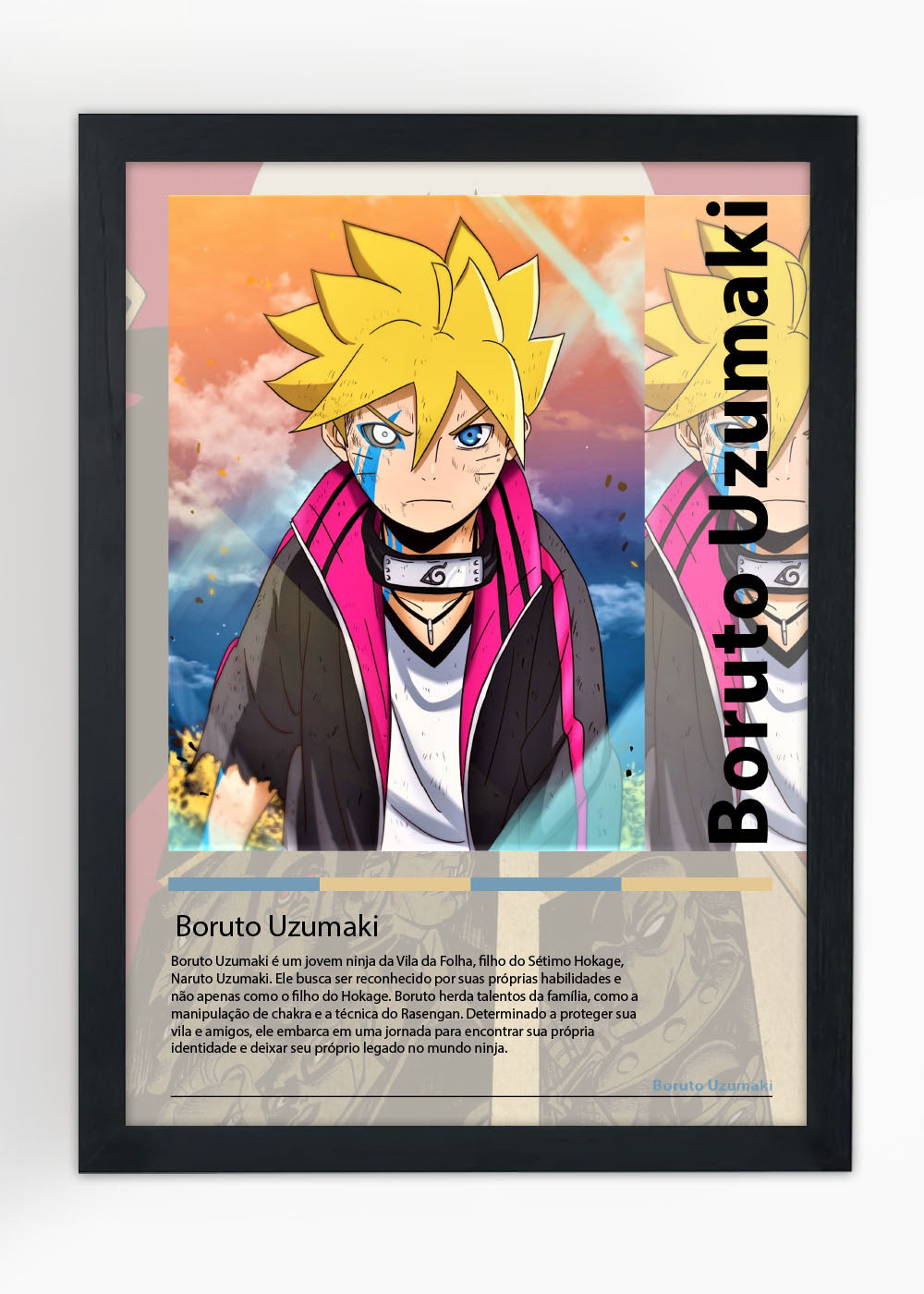Quadro Boruto Uzumaki - Com vidro