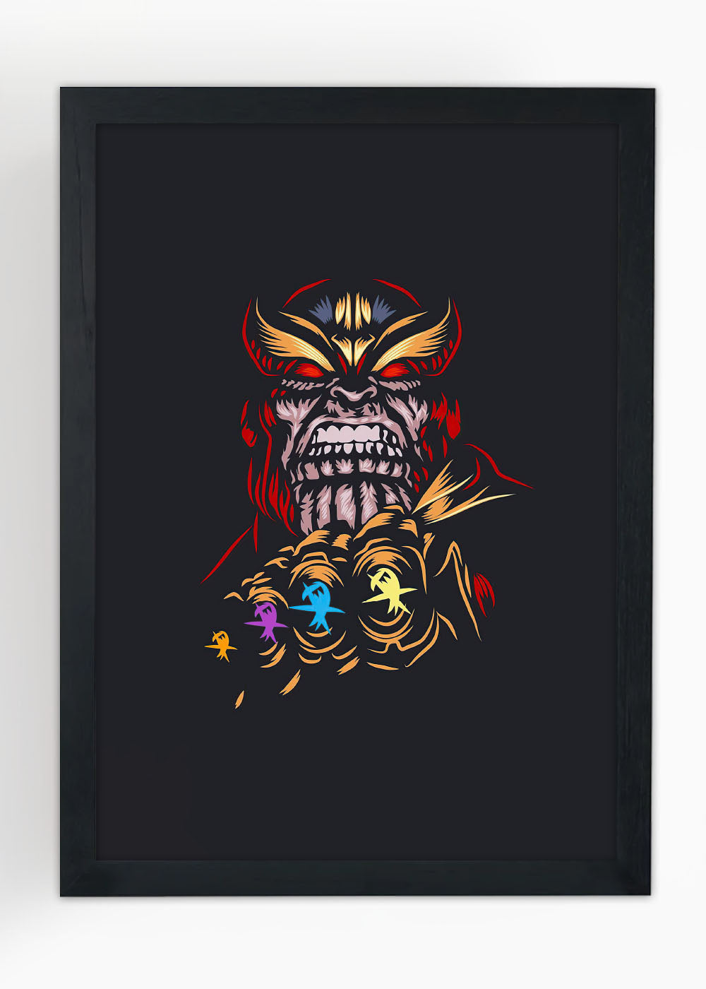 Quadro Decorativo Thanos - Marvel - Com vidro