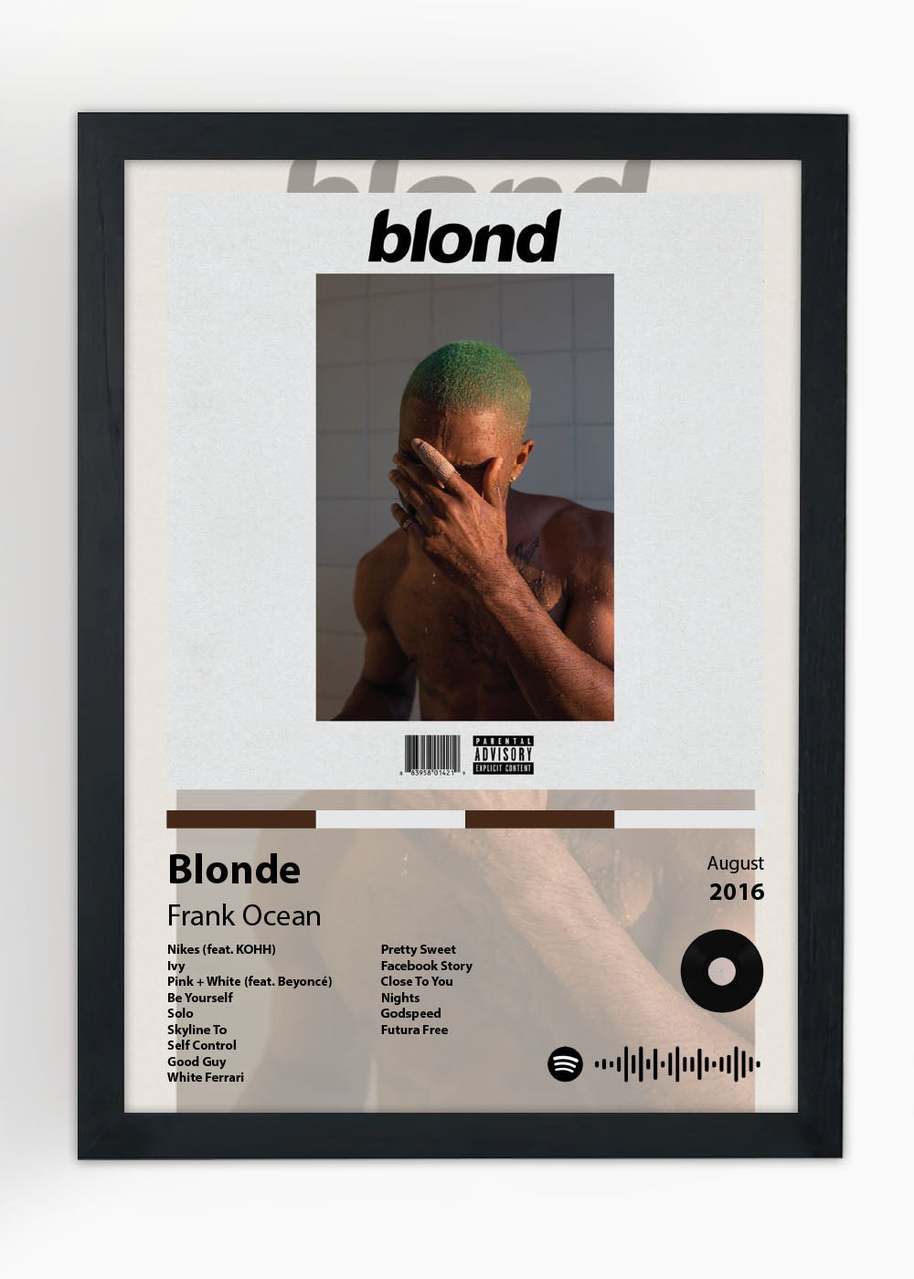 Quadro Decorativo Blonde - Frank Ocean