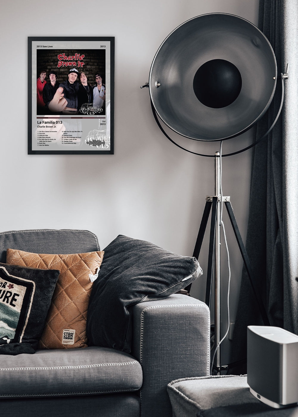 Quadro Charlie Brown Jr. La Familia 013 (Light) Com Vidro