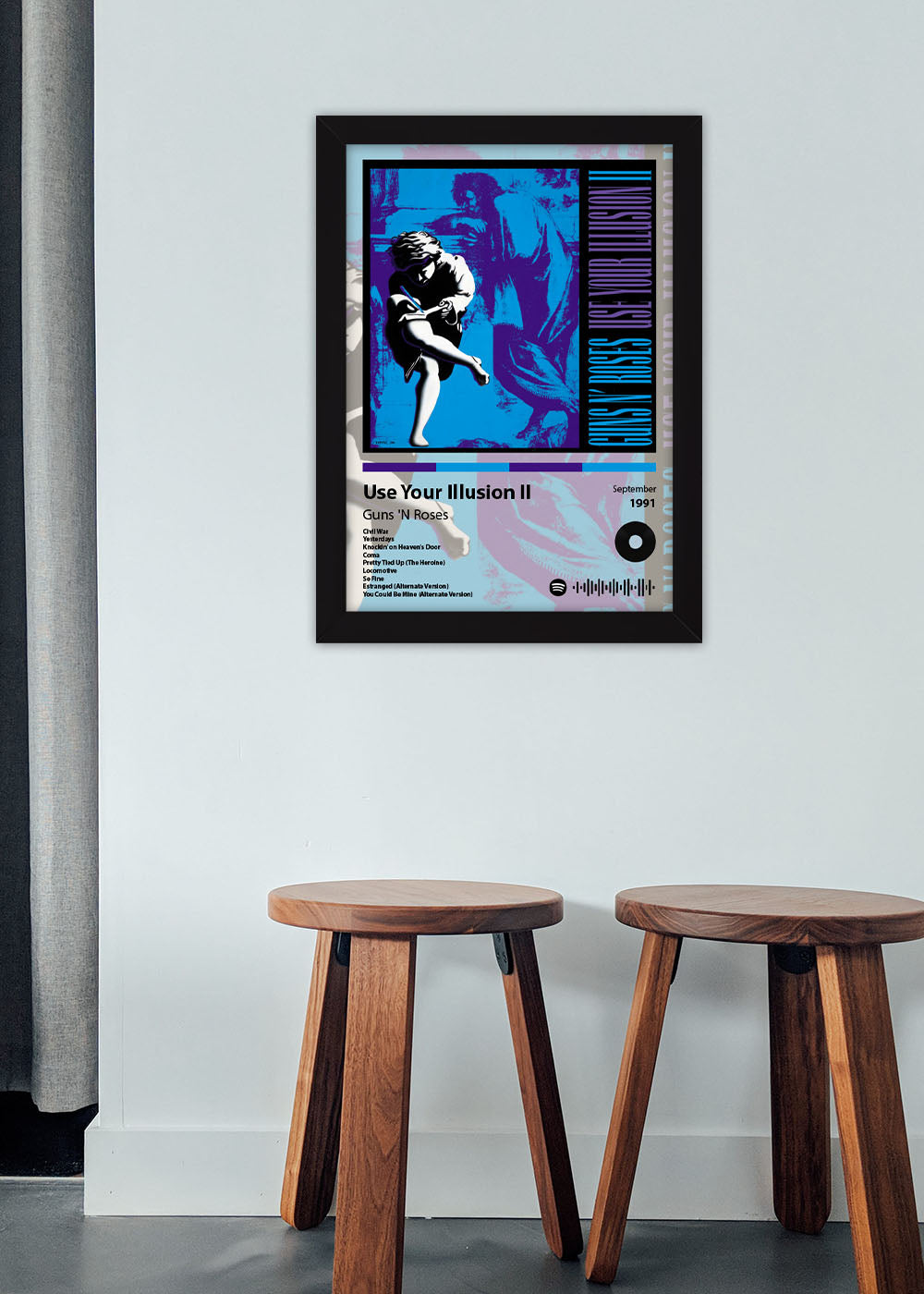 Quadro Use Your Illusion II - Guns 'N Roses - Com vidro