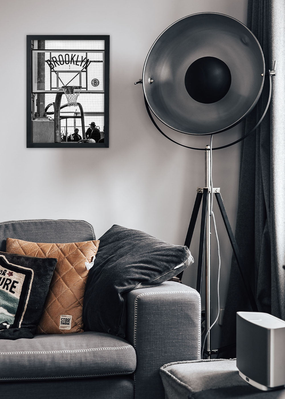 Quadro Decorativo Brooklyn Nets - Com vidro