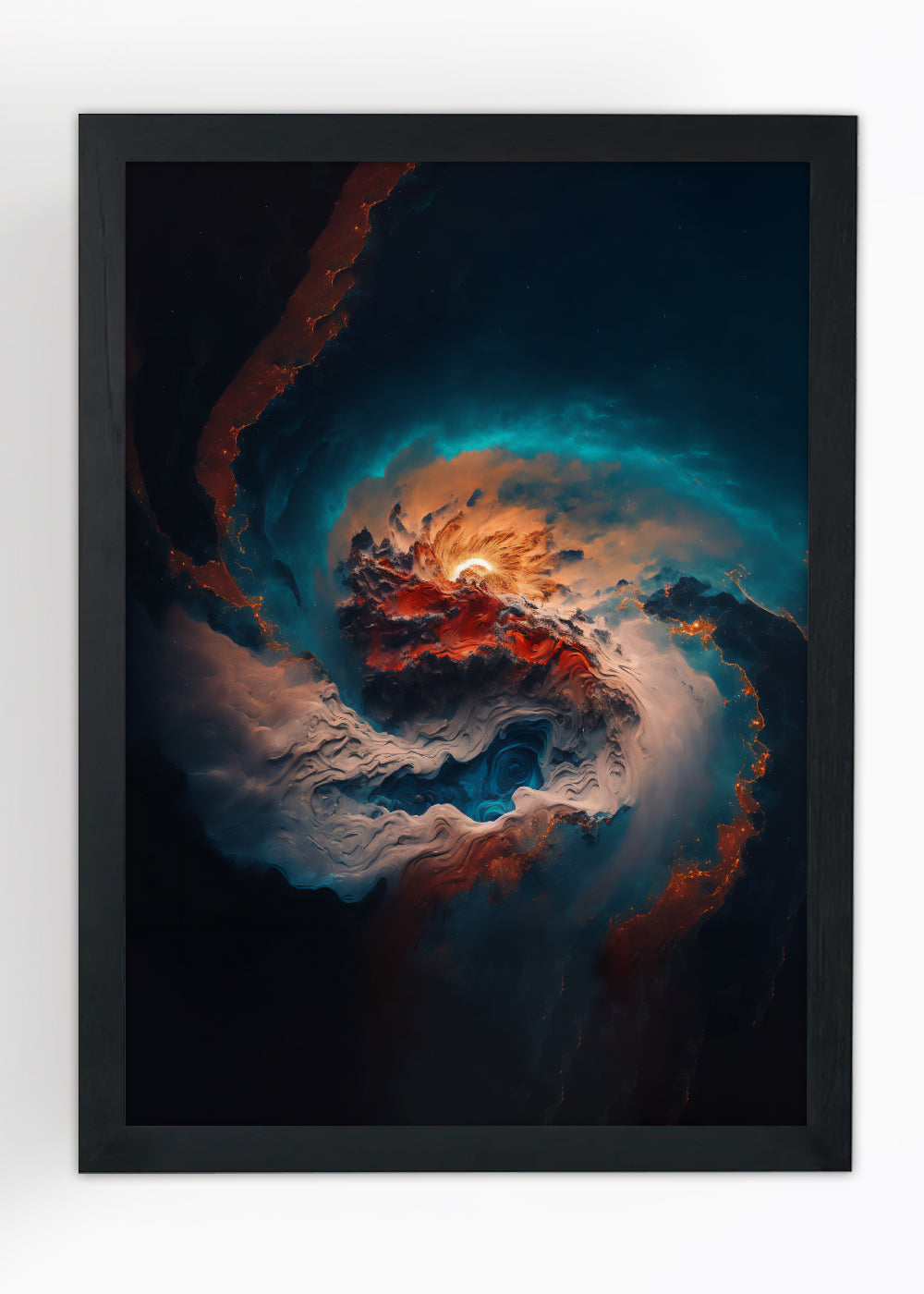 Quadro Decorativo Galaxia Abstrato - Com vidro