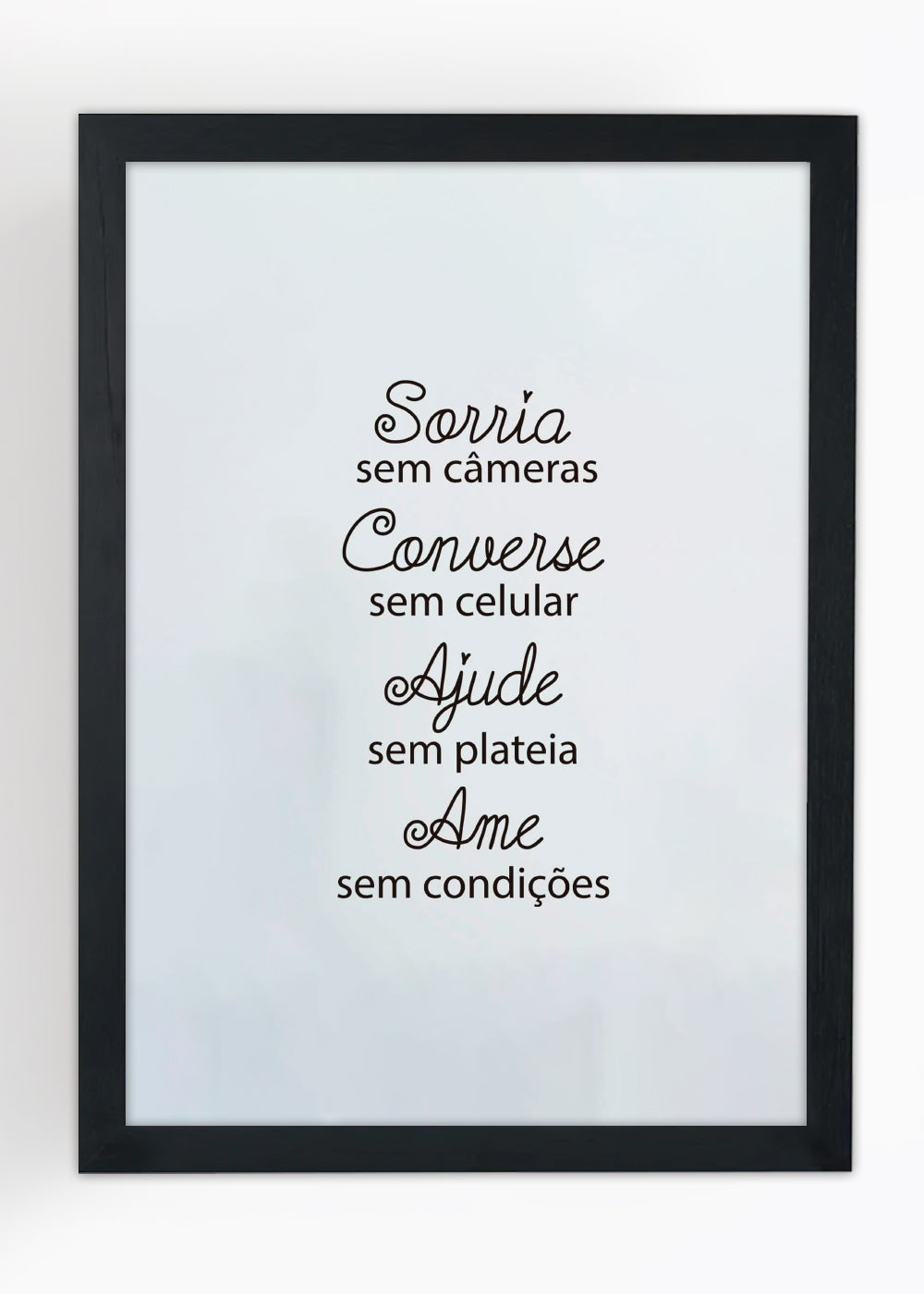 Quadro life is better simples - Com vidro