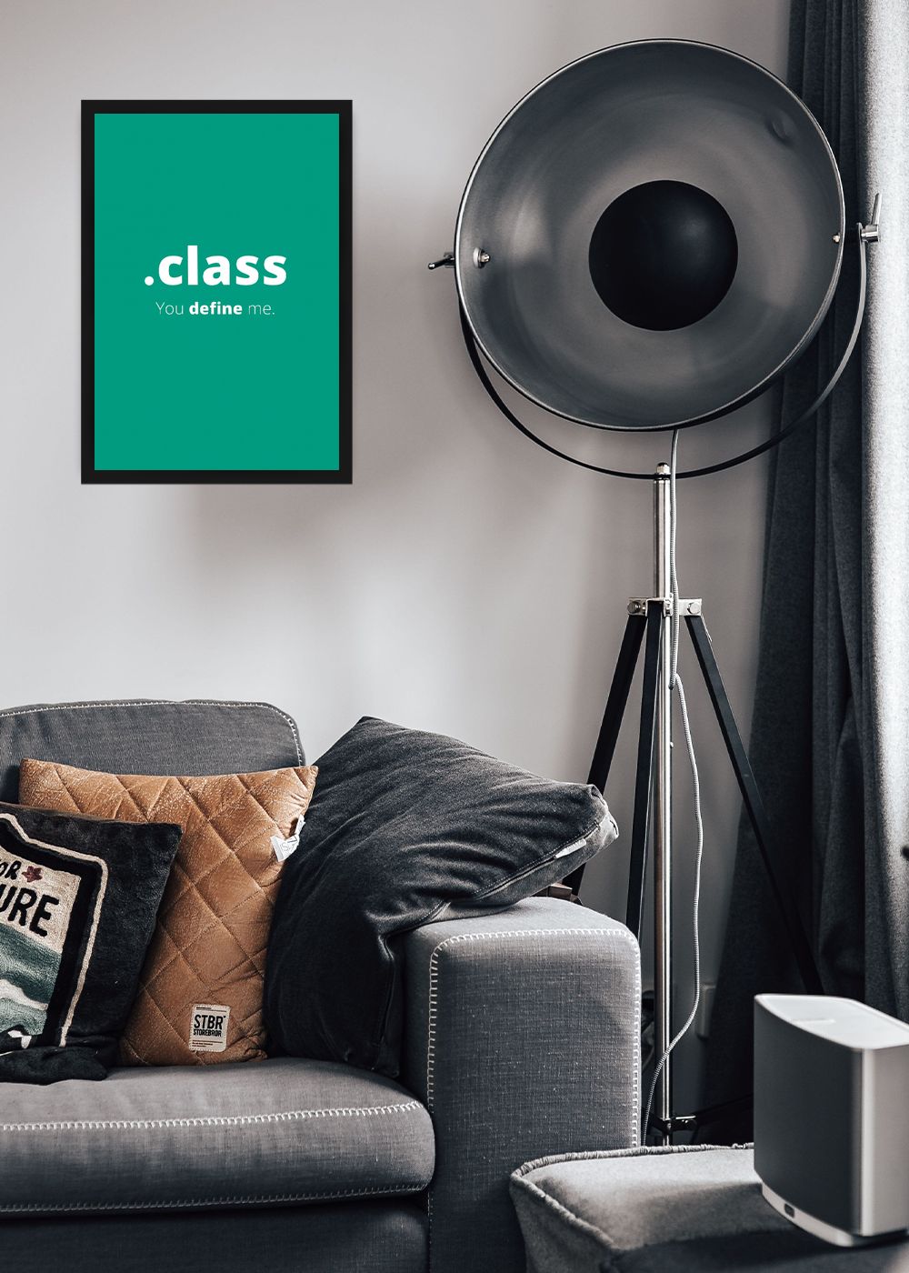 Quadro .class You Define Me com Vidro e Moldura