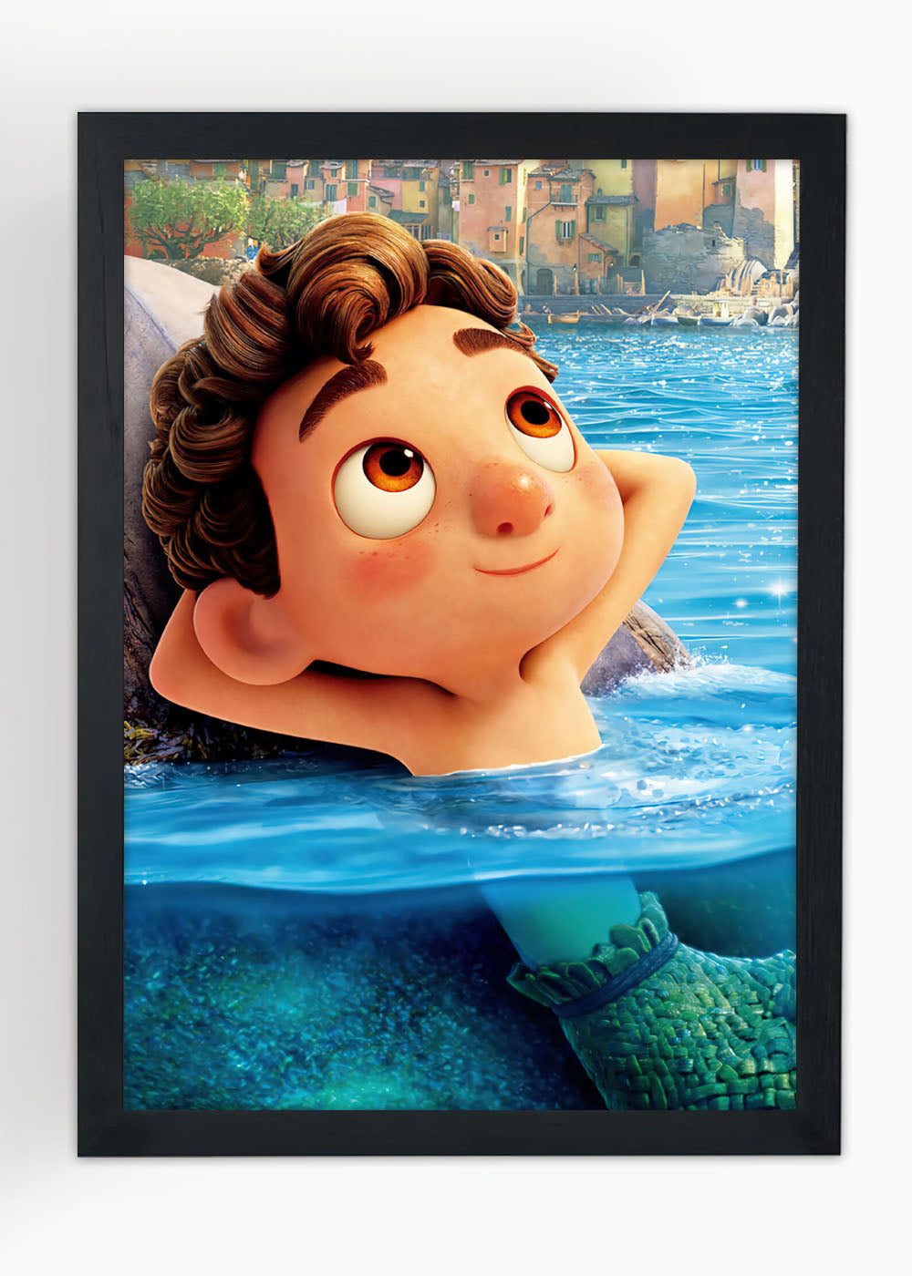 Quadro Decorativo Luca o menino peixe - Com vidro