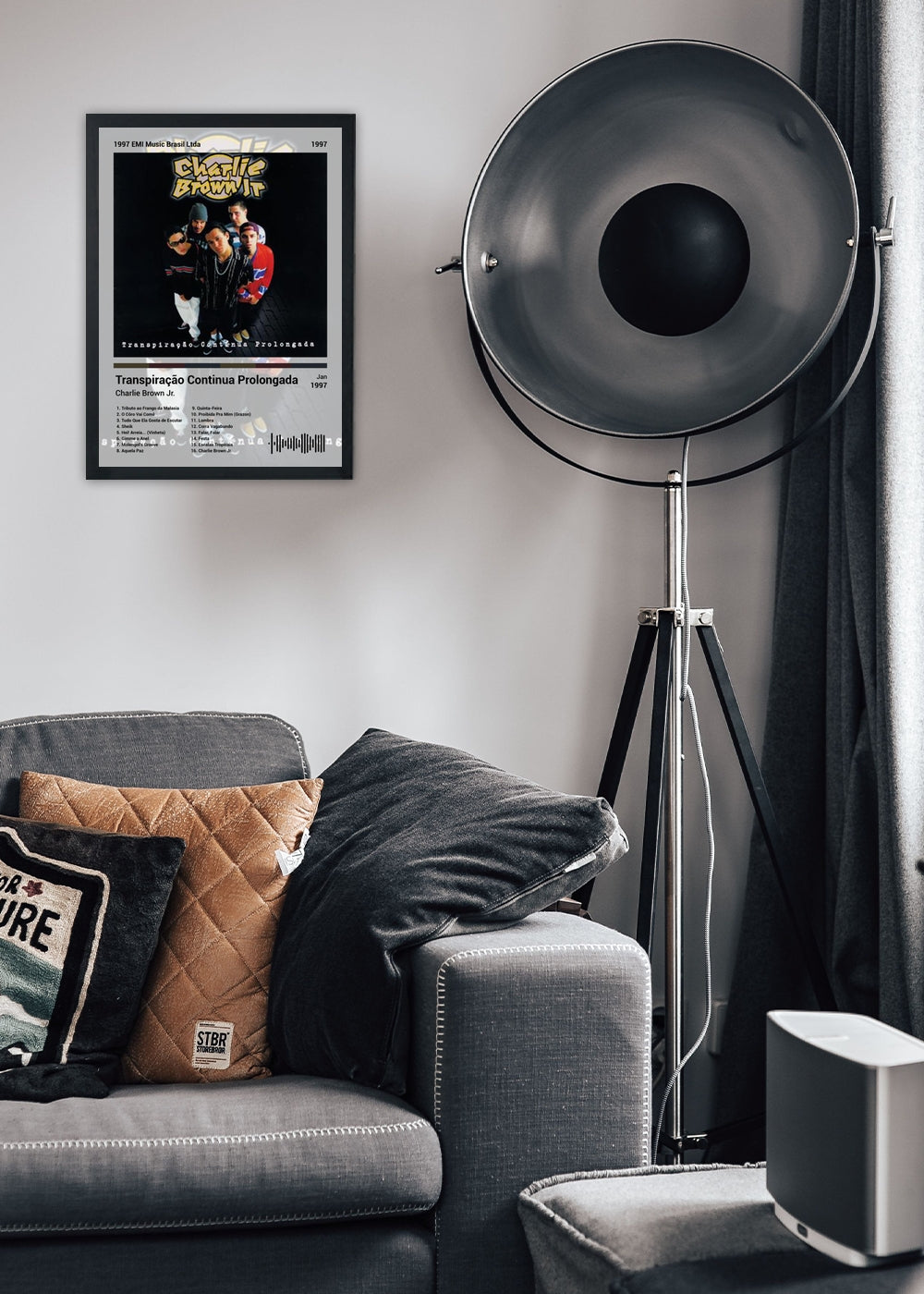 Quadro Charlie Brown Jr. Transpiração C... (Light) Com Vidro