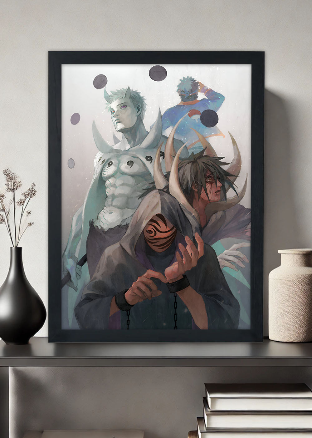 Quadro Decorativo Obito Uchiha - Anime - Com vidro
