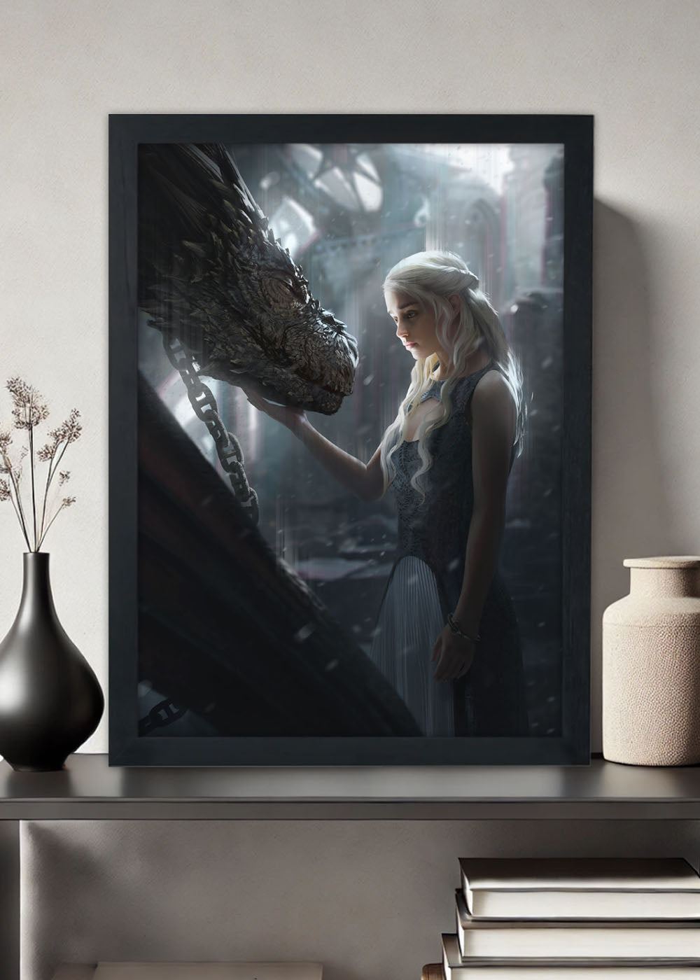 Quadro Emilia Clarke Game of Thrones - Com vidro