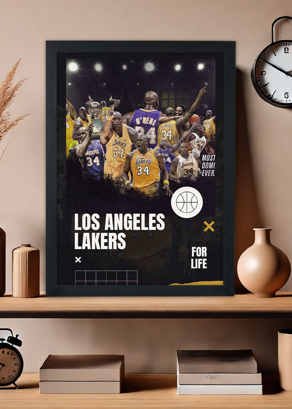 Quadro Los Angeles Lakers For Life - Com vidro
