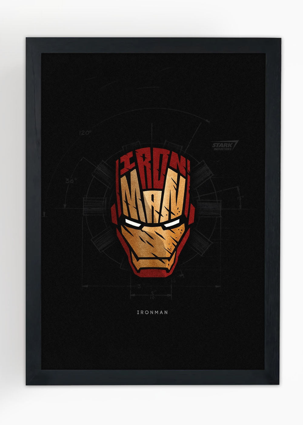 Quadro Heroi Marvel - Homem de Ferro - Com vidro