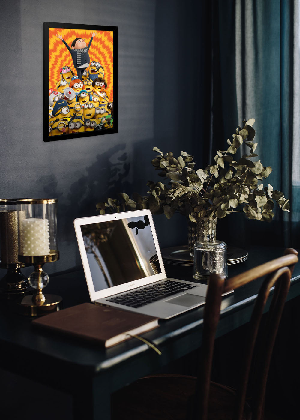 Quadro Decorativo Os minions - Com vidro