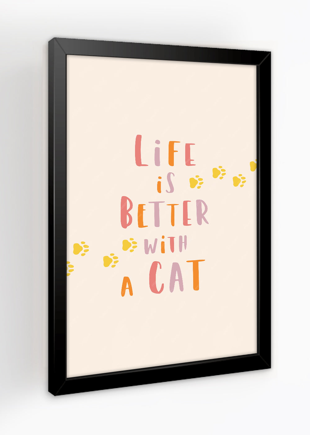 Quadro Decorativo life is better - Com vidro