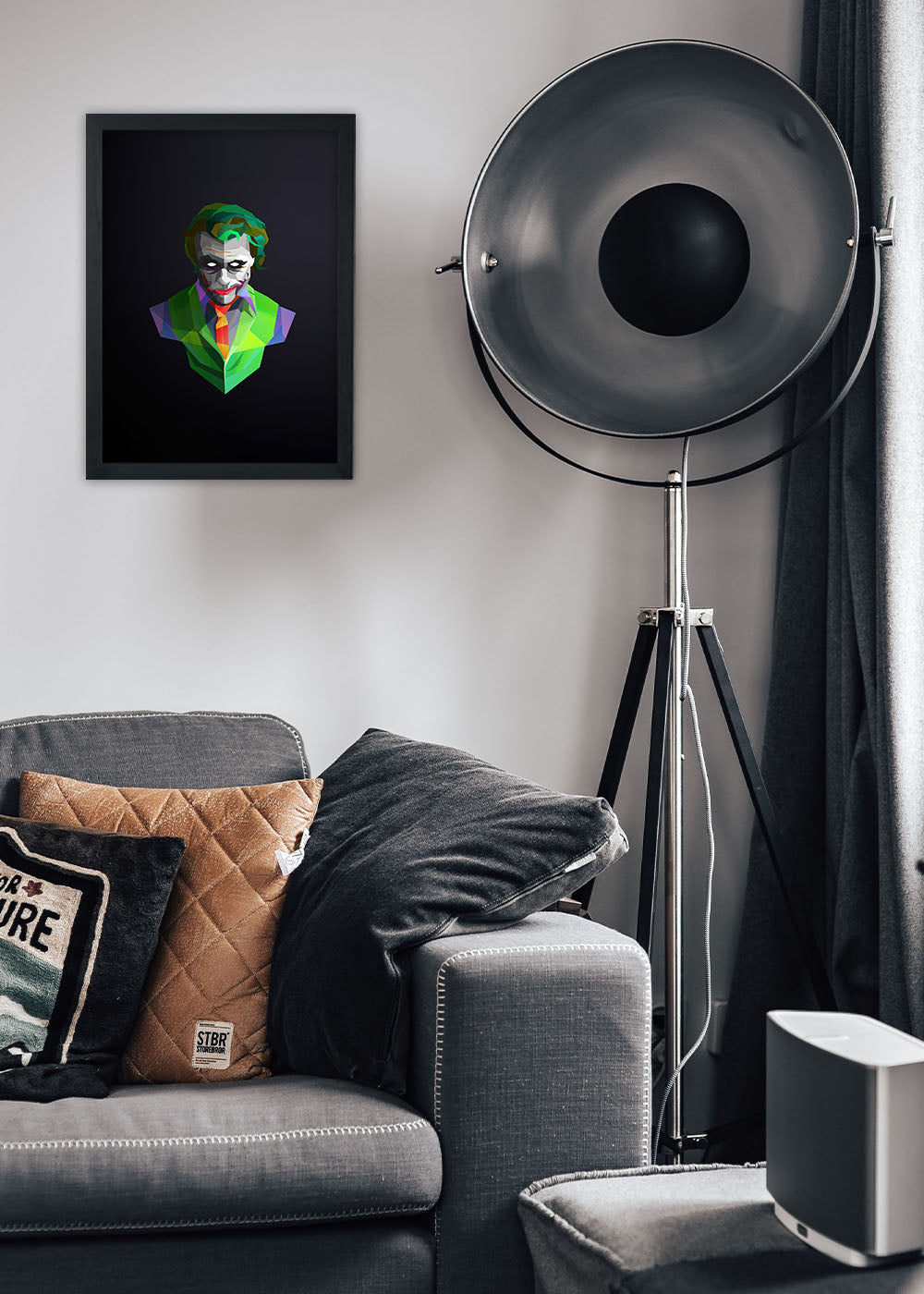 Quadro Decorativo Coringa - DC - Com vidro
