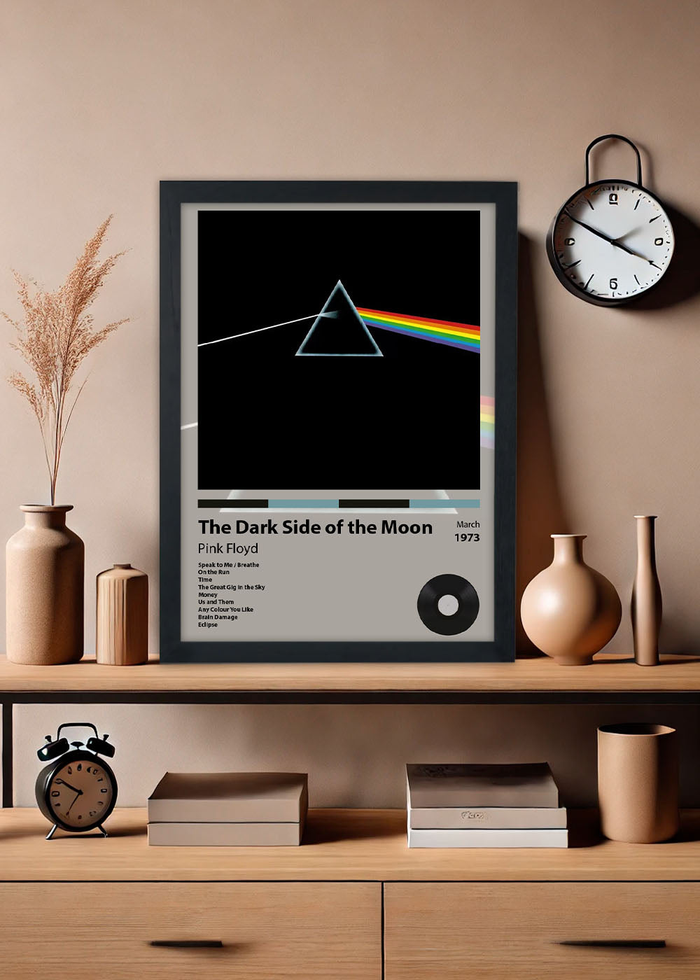 Quadro The Dark Side of the Moon - Pink Floyd - Com vidro
