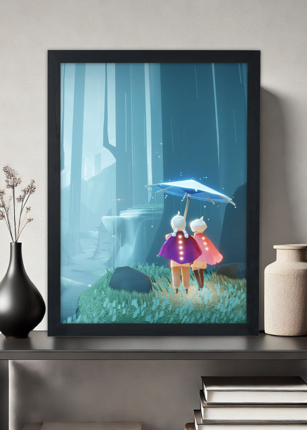 Quadro Sky: Children of the Light - Com vidro