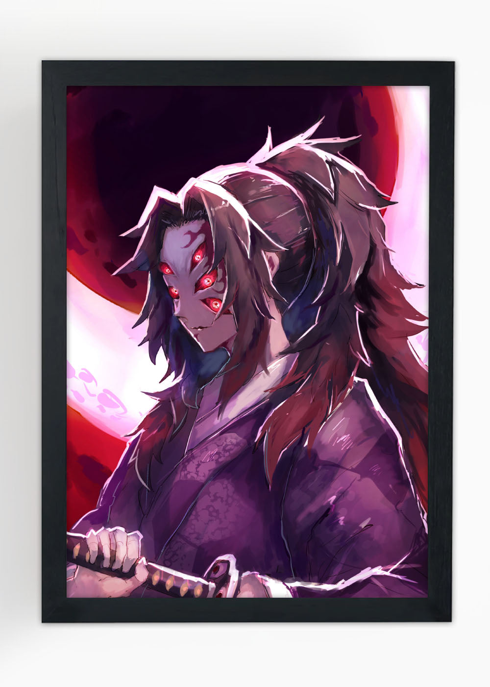 Quadro Decorativo Demon Slayer - Lua superior 1 - Com vidro