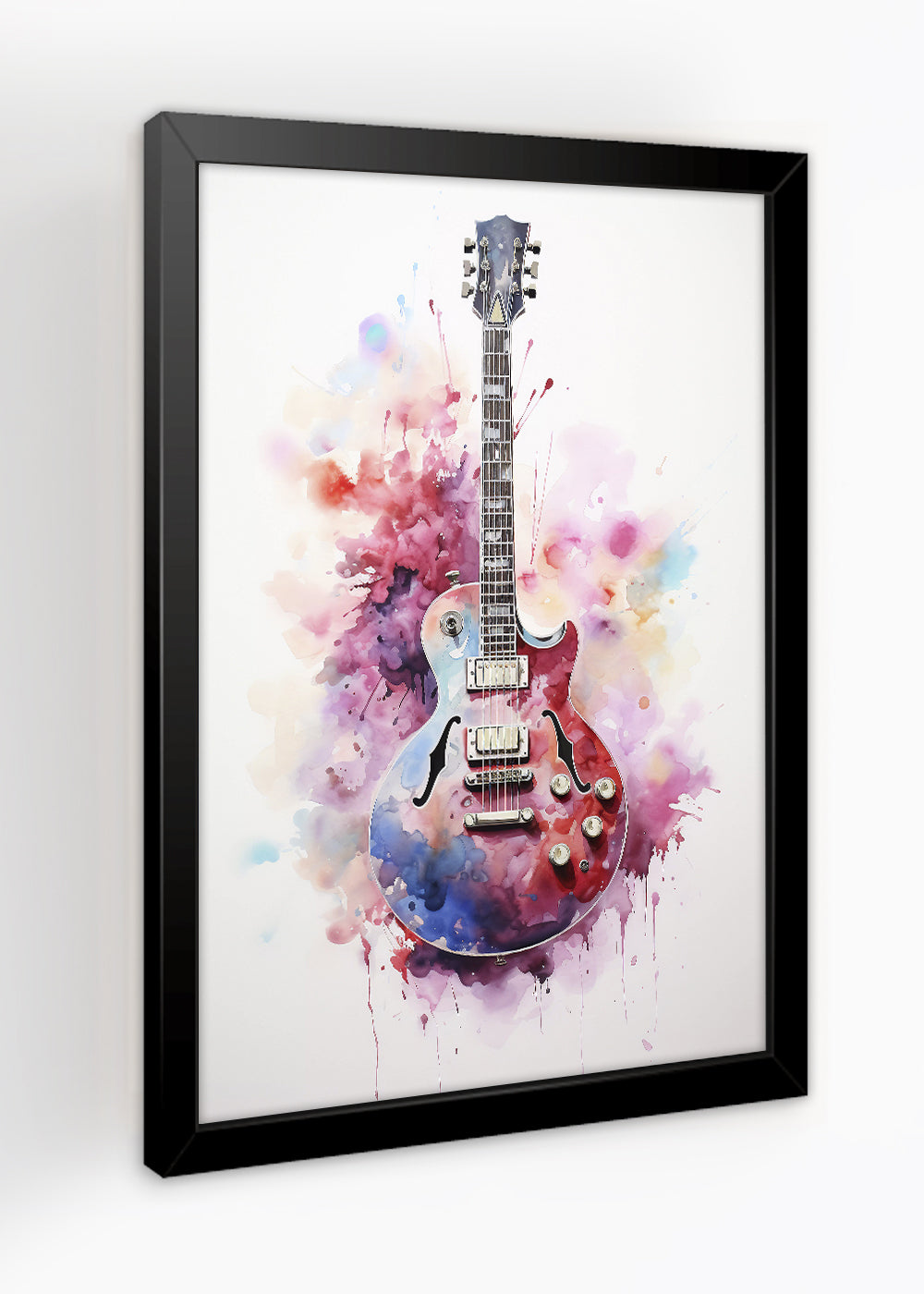 Quadro Decorativo Arte da guitarra Abstrata - Com vidro