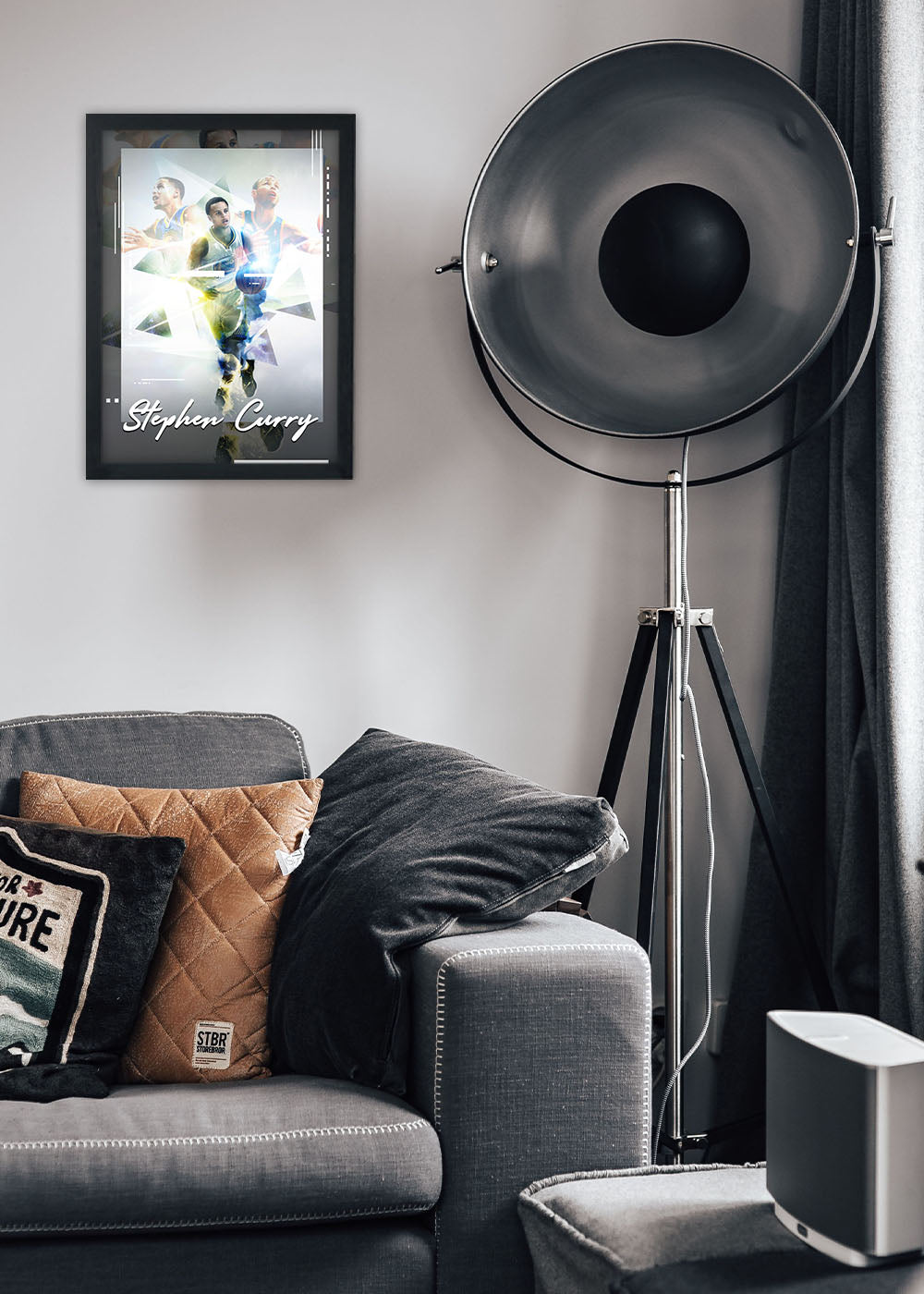 Quadro Decorativo Stephen Curry - Com vidro