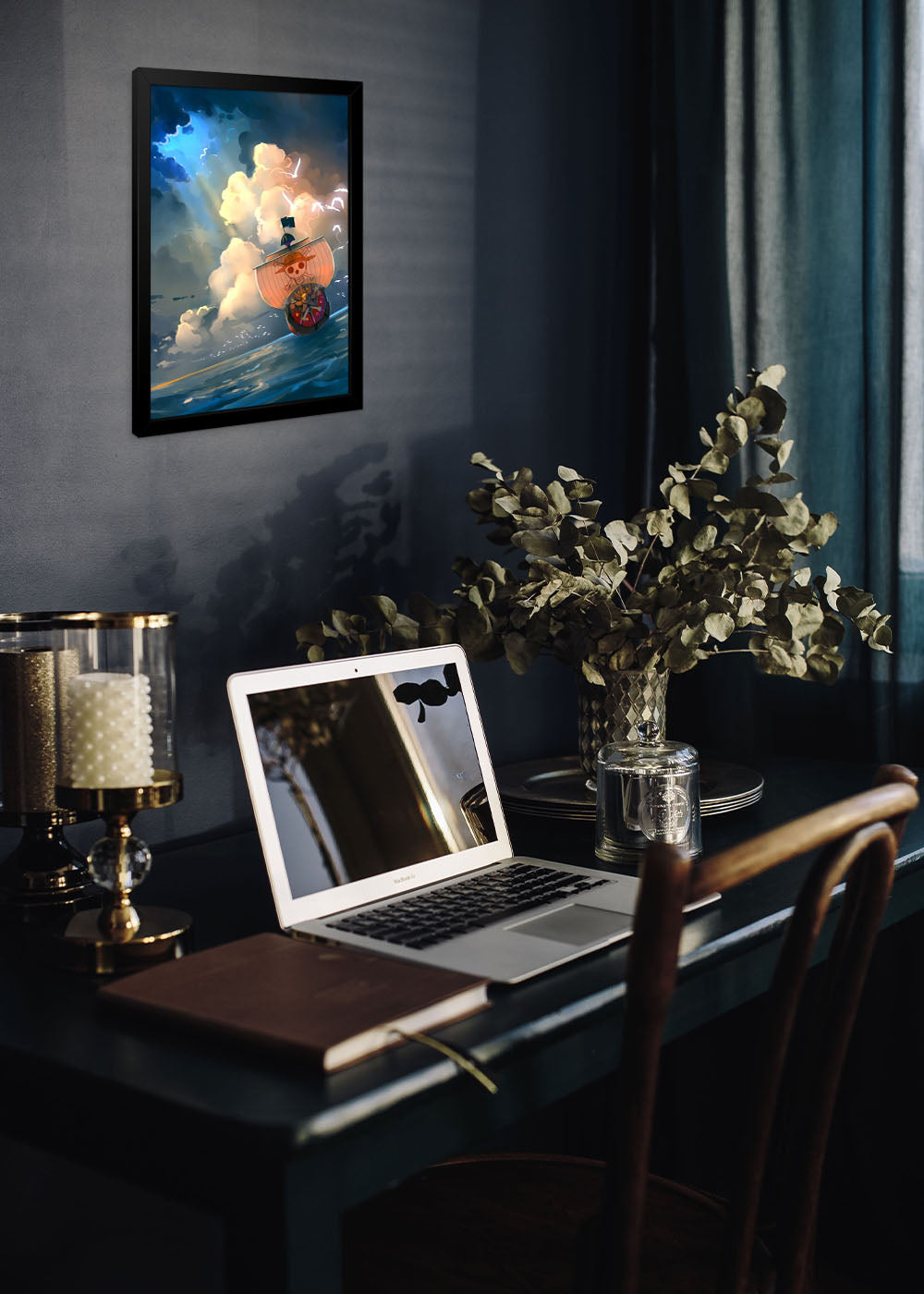 Quadro Decorativo One Piece - Thousand Sunny - Com vidro