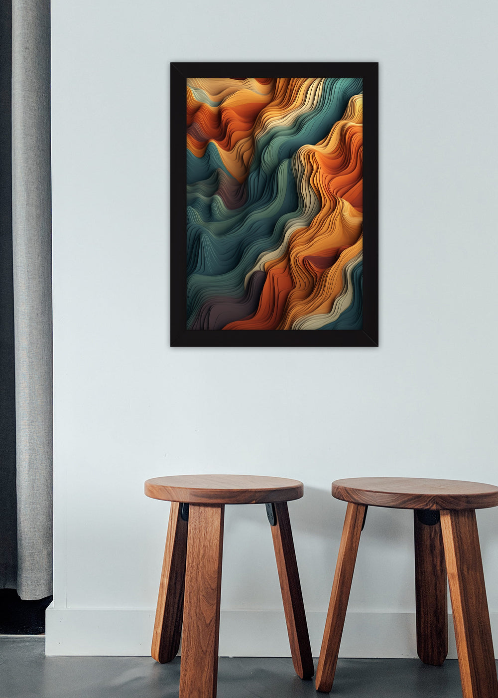 Quadro Decorativo Arte abstrata - Com vidro