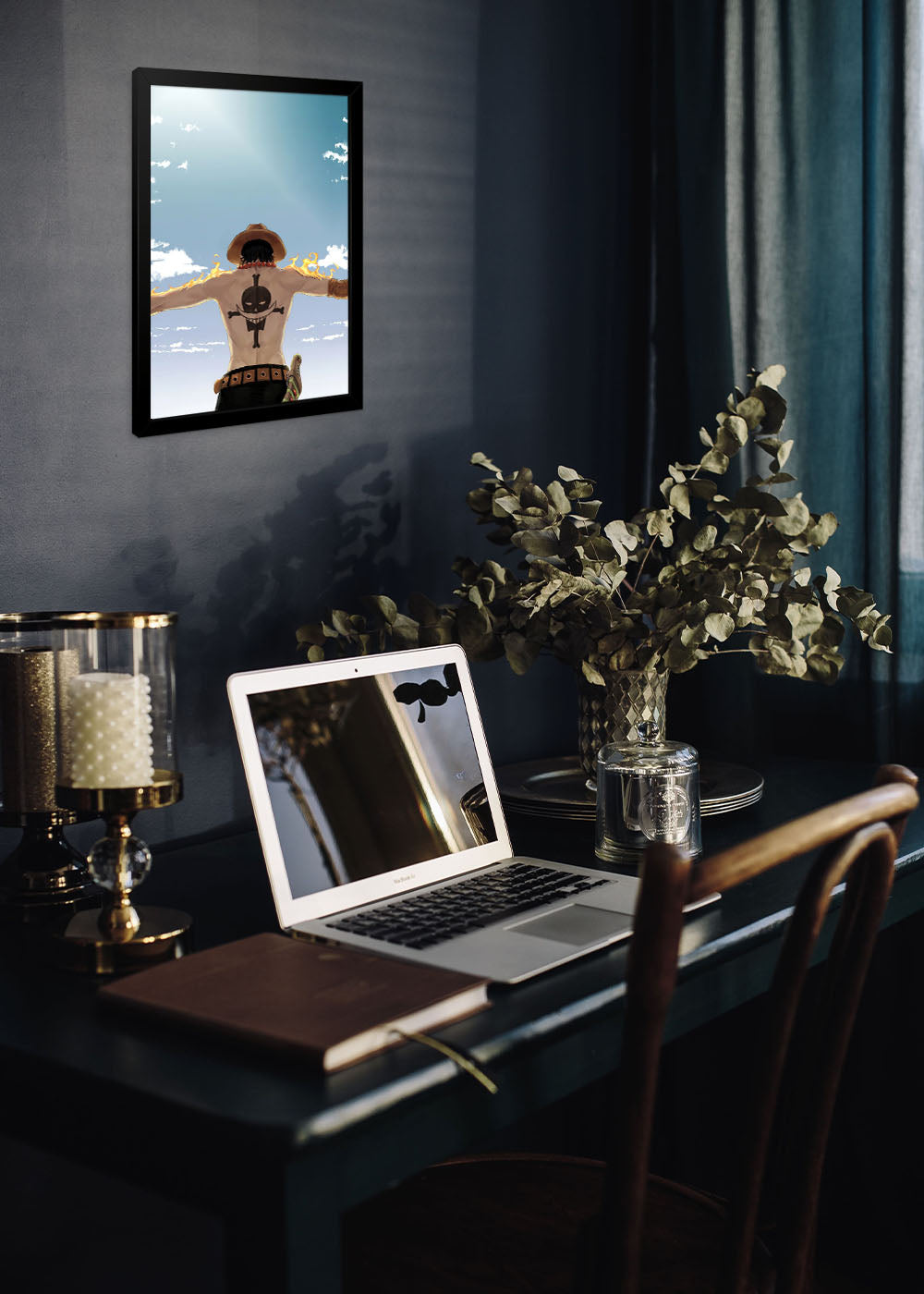 Quadro Decorativo One Piece - Ace - Com vidro