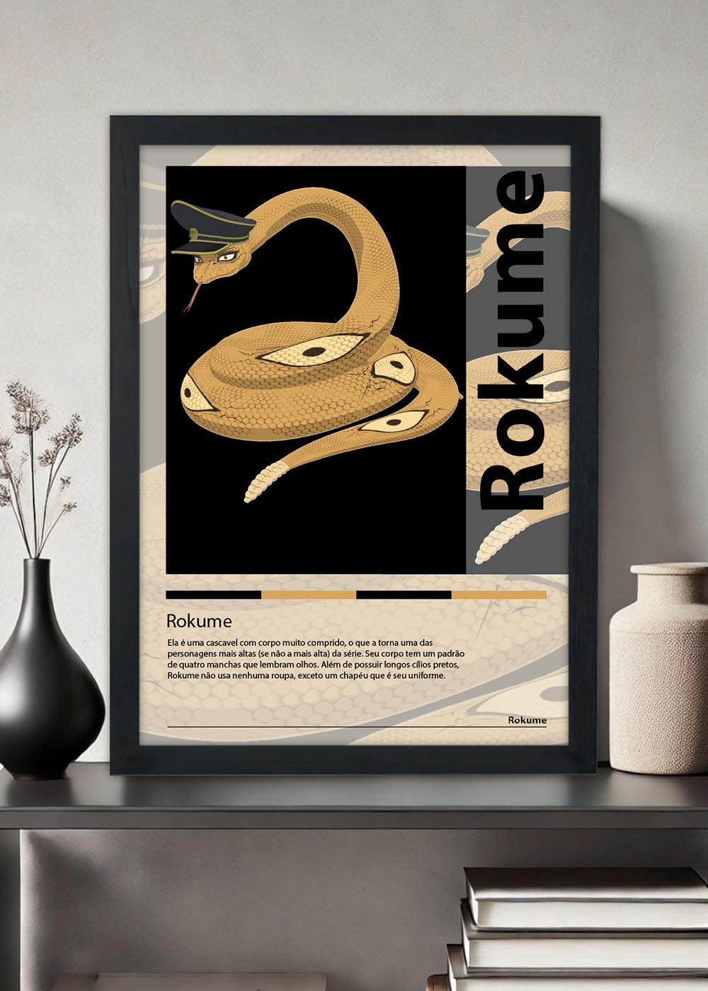 Quadro Decorativo Rokume - Beastars - O Lobo Bom - Com vidro