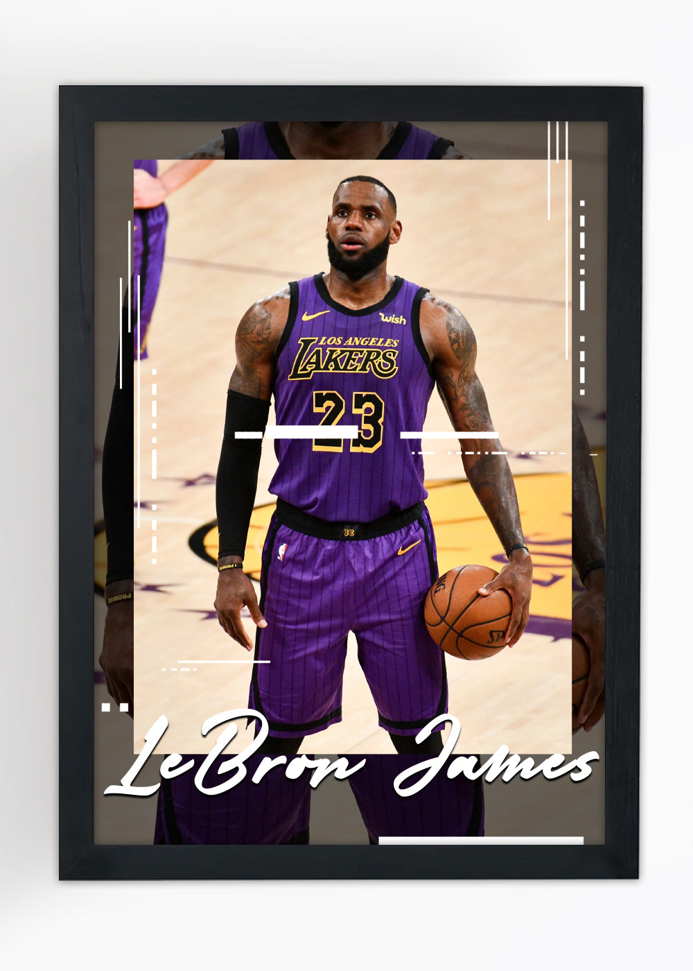 Quadro Decorativo LeBron James - Com vidro