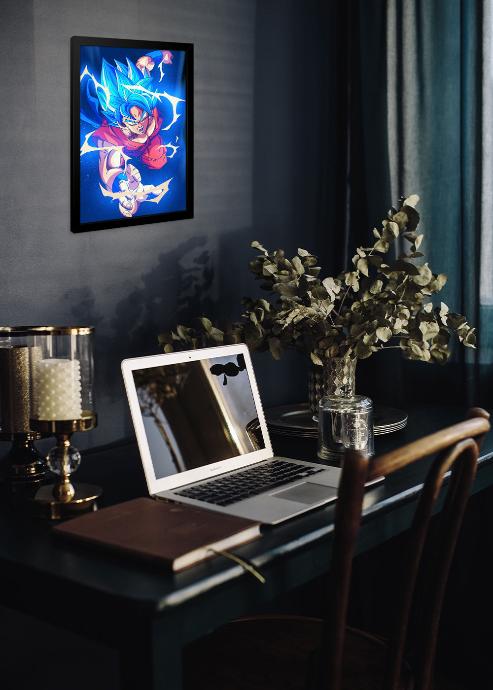 Quadro Dragon Ball Sayadin Blue - Com vidro