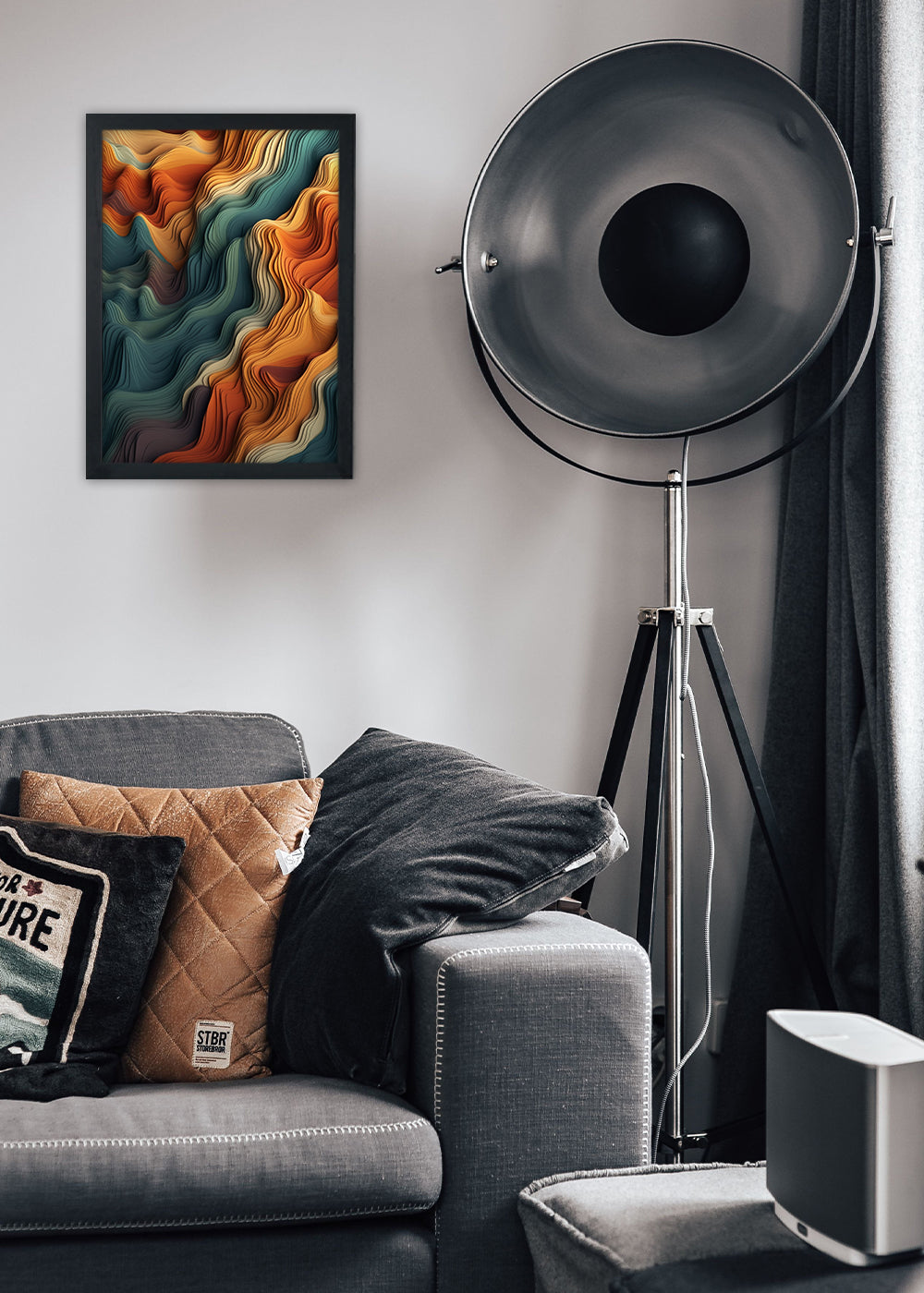 Quadro Decorativo Arte abstrata - Com vidro