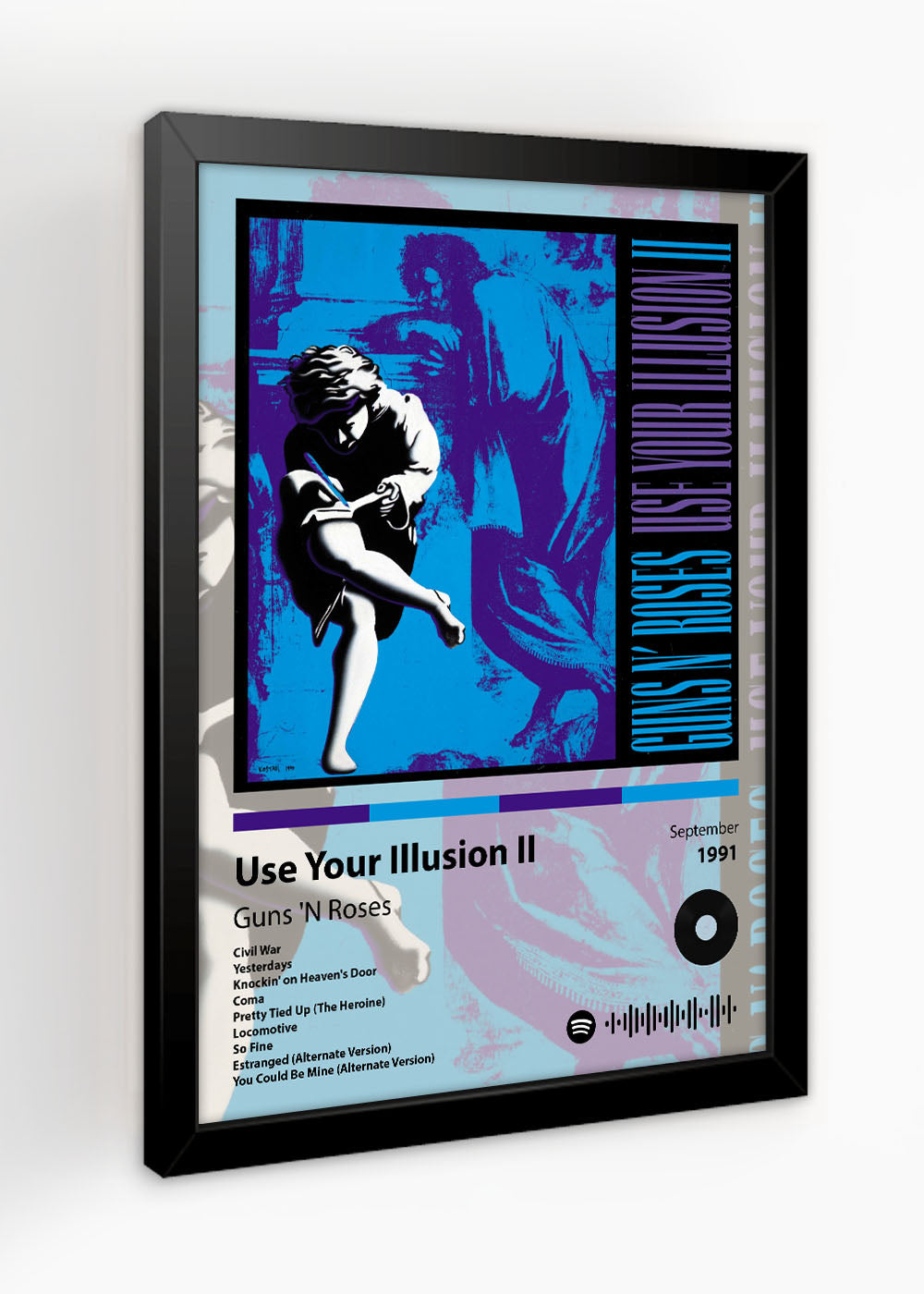 Quadro Use Your Illusion II - Guns 'N Roses - Com vidro