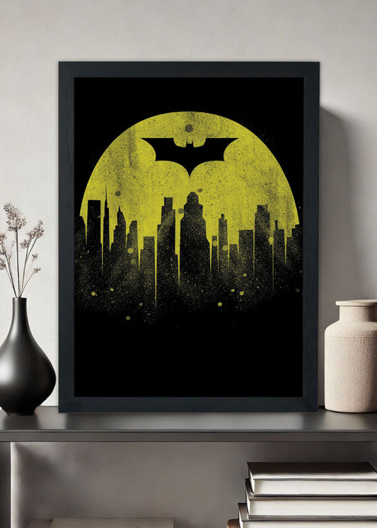 Quadro Decorativo DC - O protetor de Gotham City - Com vidro
