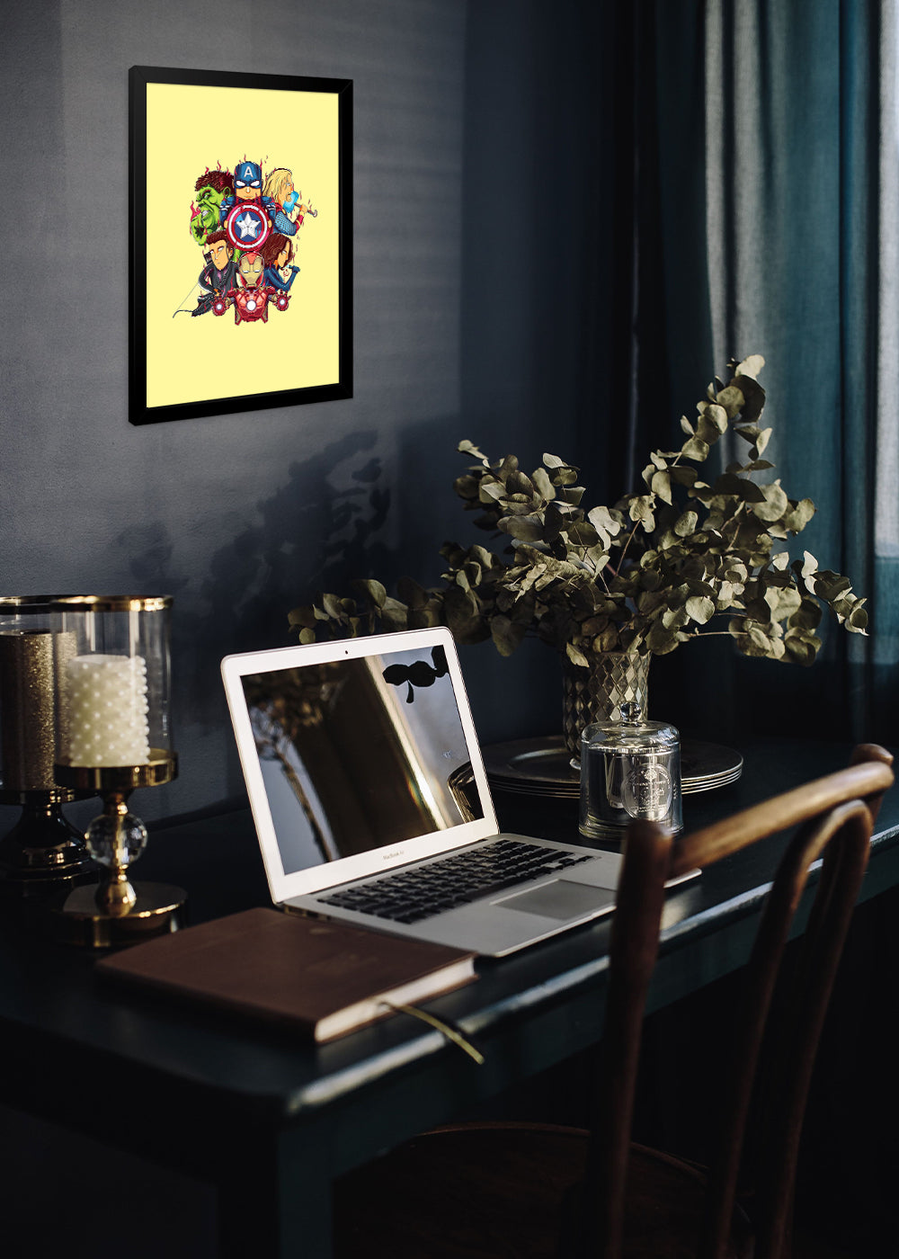 Quadro Decorativo Liga da Justiça - Com vidro