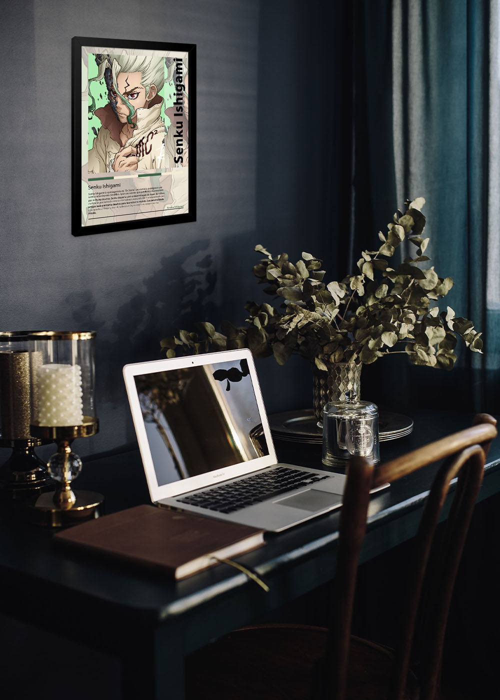 Quadro  Senku Ishigami - Dr. Stone - Com vidro