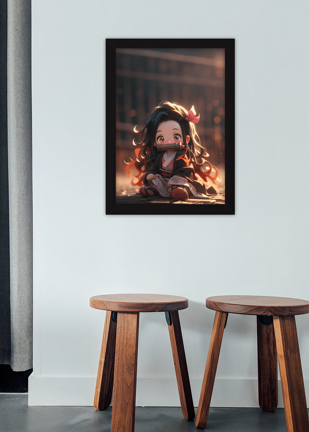 Quadro Decorativo Nezuko pequena - Demon slayer - Com vidro