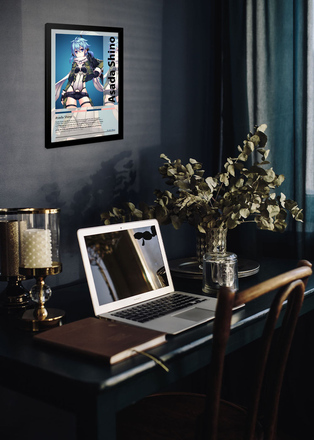 Quadro Decorativo Asada Shino - Sword Art Online - Com vidro