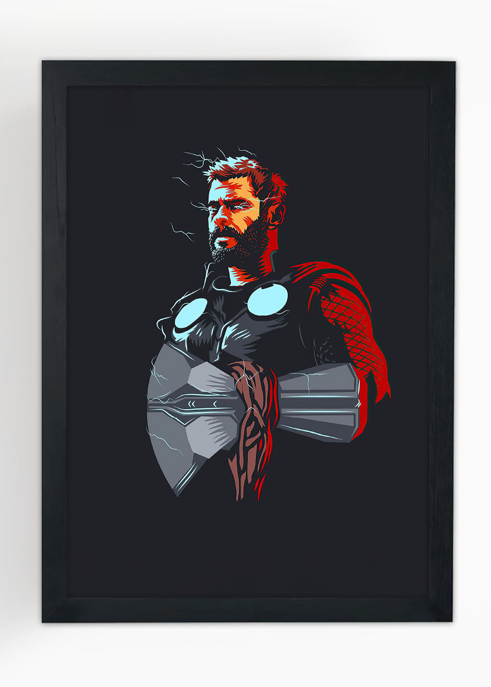 Quadro Decorativo Deus do Tovão - Marvel - Com vidro