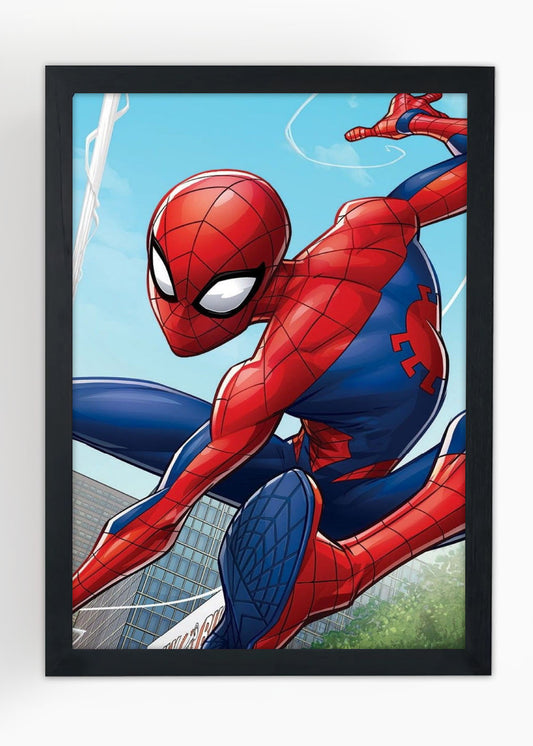 Quadro Decorativo Heroi Marvel - Homem aranha - Com vidro
