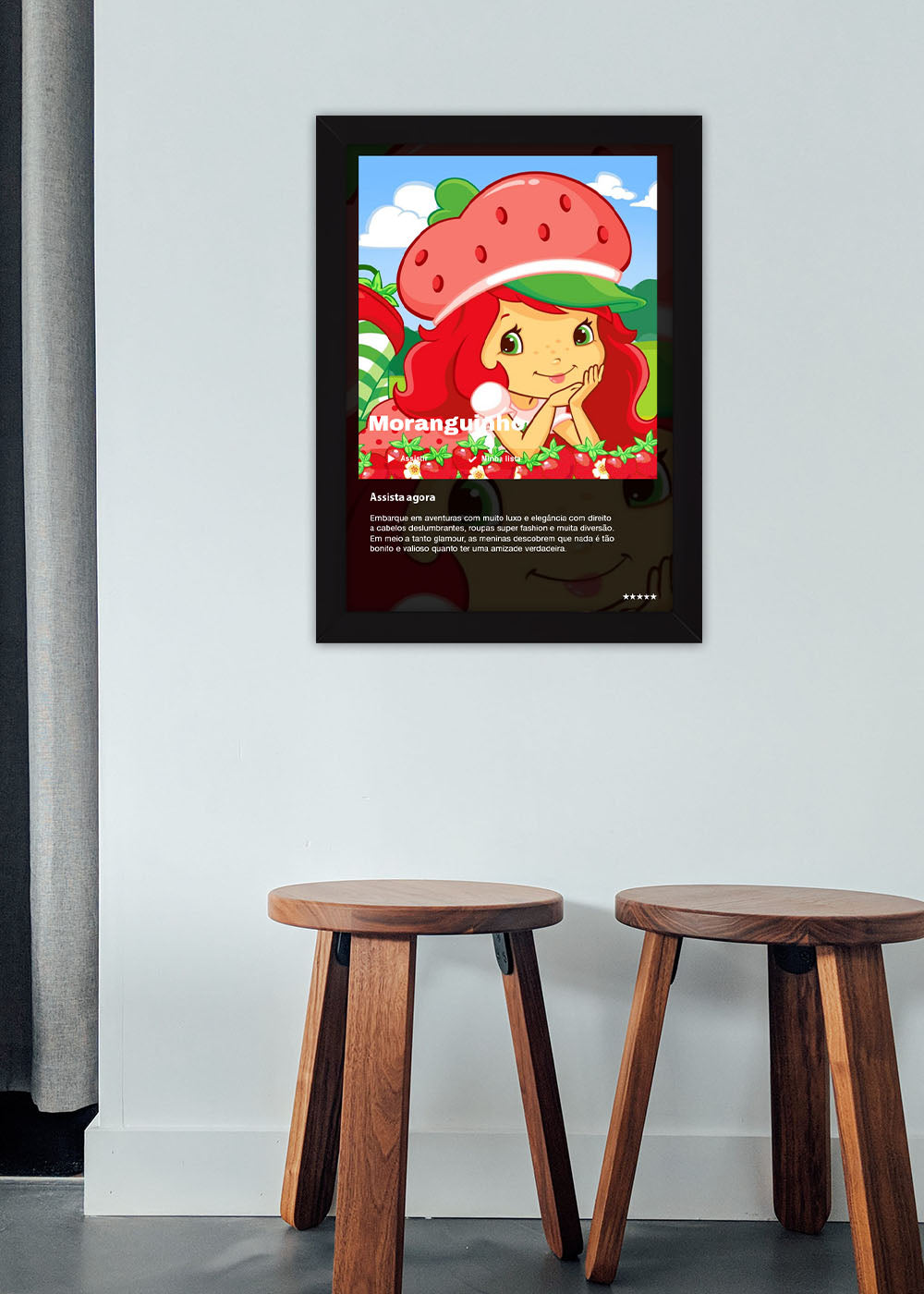 Quadro Decorativo Moranguinho - Com vidro