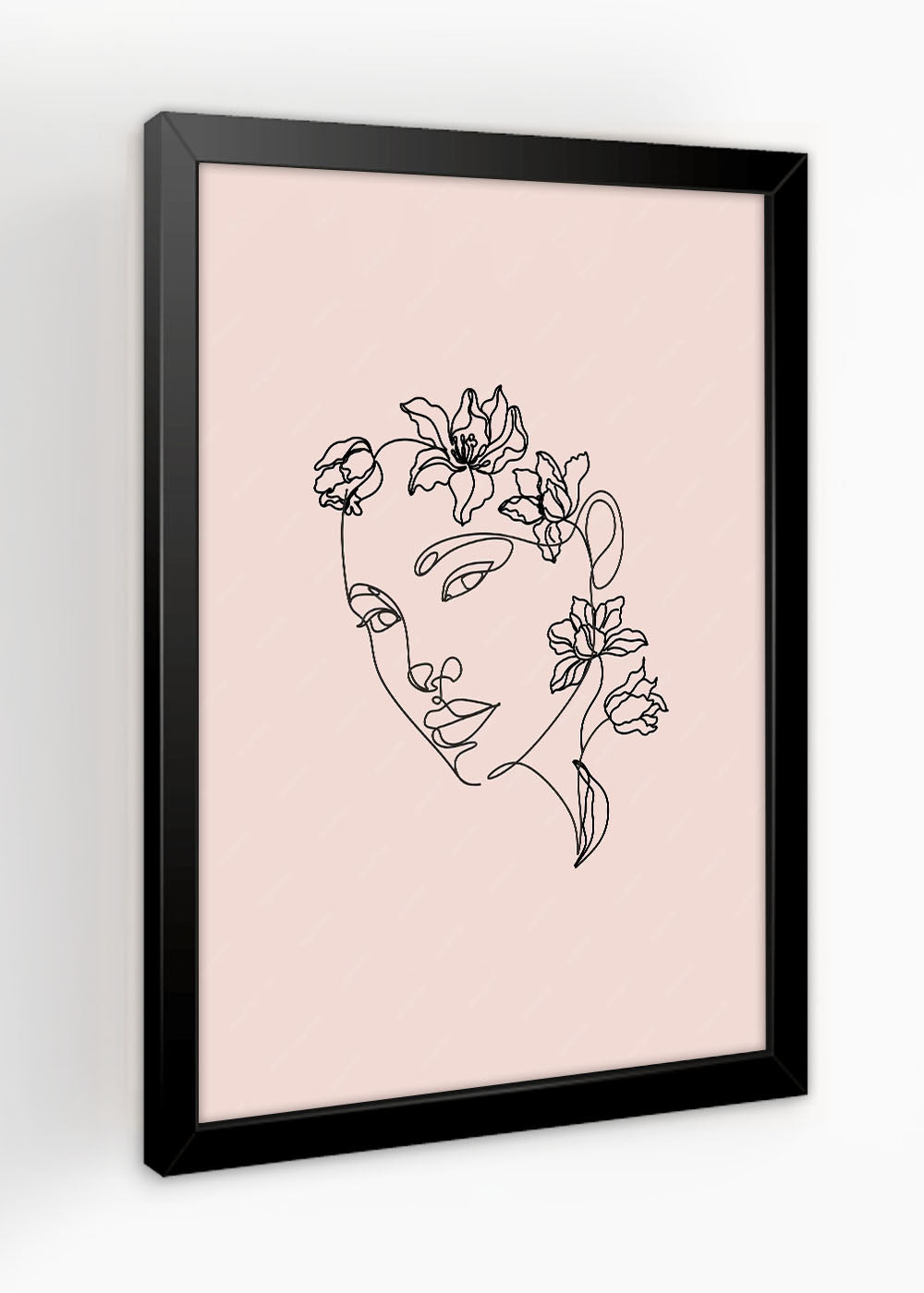 Quadro Decorativo A Moça Abstrato - Com vidro