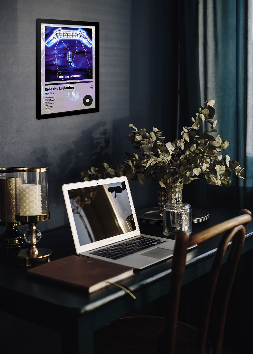 Quadro Ride the Lightning - Metalica - Com vidro