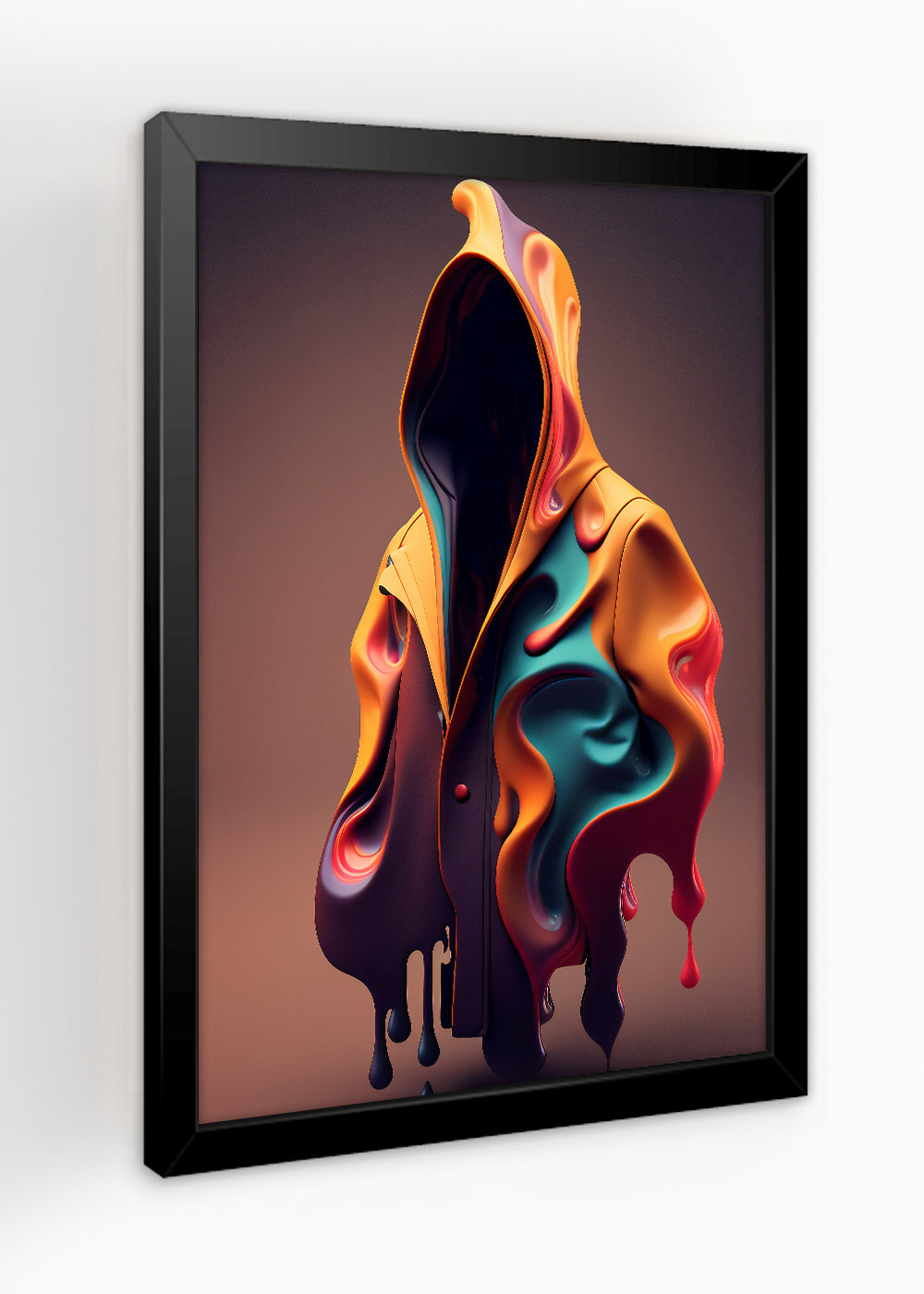 Quadro Decorativo Arte de moletom feio de tintas - Com vidro