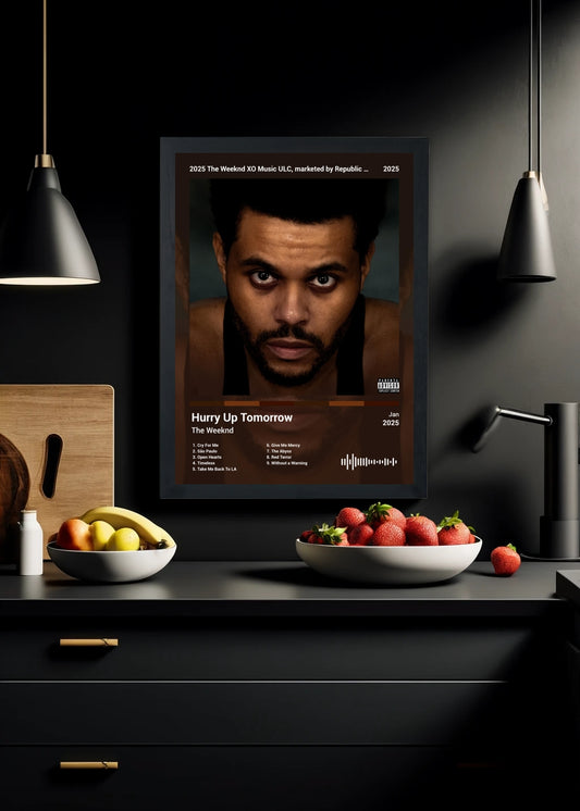 Quadro The Weeknd Hurry Up Tomorrow (Colored) Com Vidro