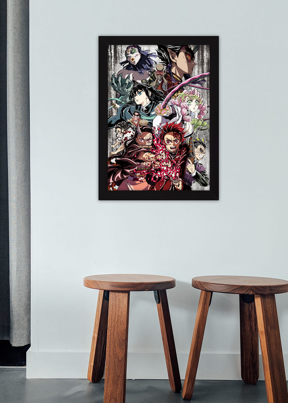 Quadro Decorativo Demon Slayer Kimetsu no Yaiba - Com Vidro
