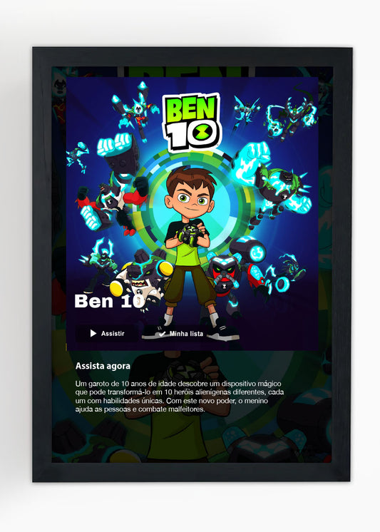 Quadro Decorativo Ben 10 - Com vidro
