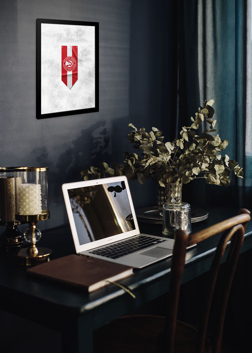 Quadro Decorativo Atlanta Hawks - Com vidro