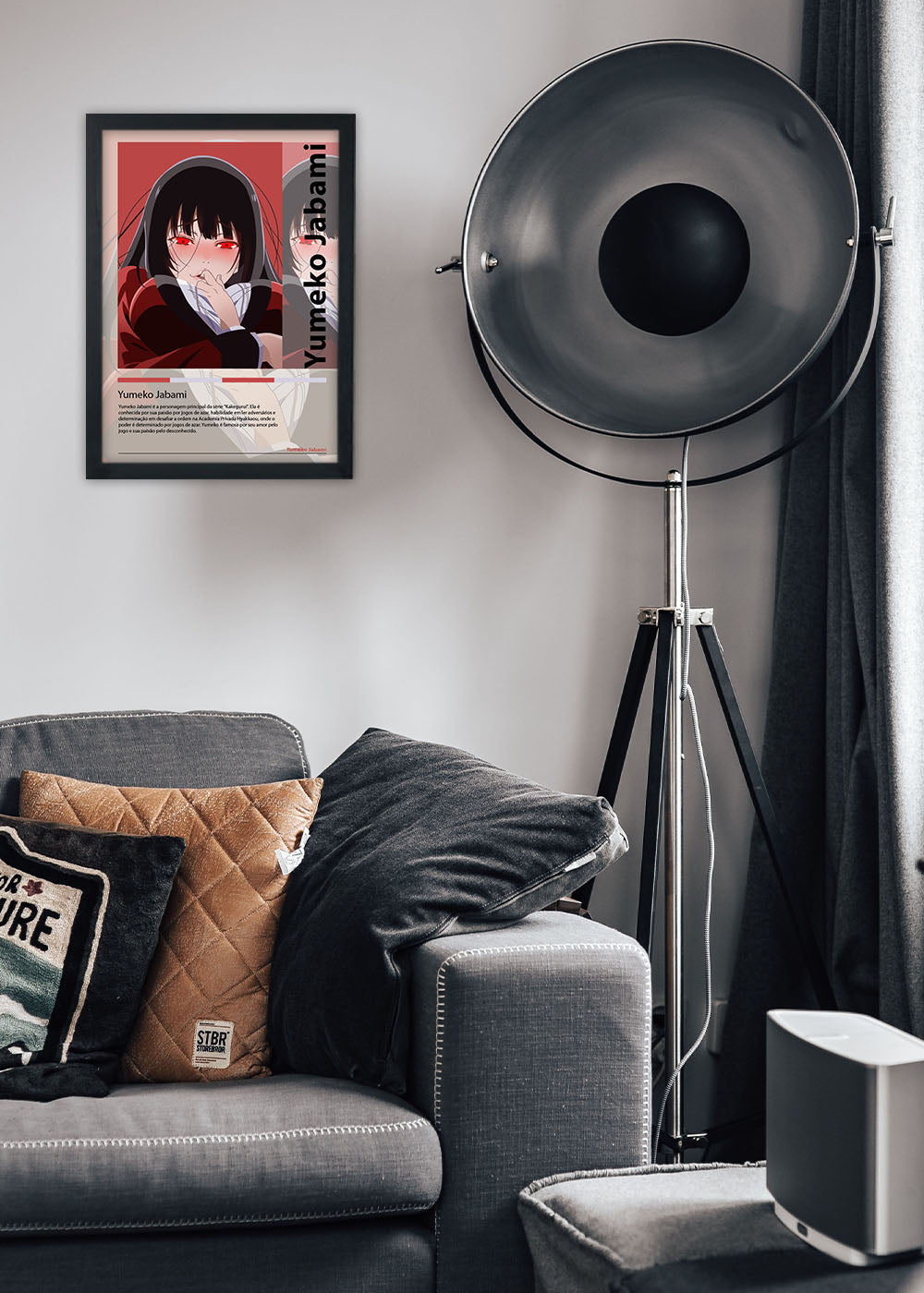 Quadro Decorativo Yumeko Jabami - Kakegurui - Com vidro