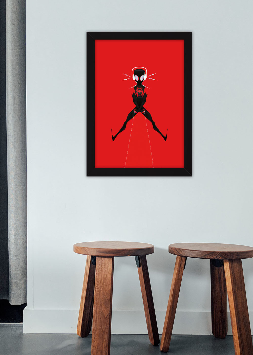 Quadro Homem Aranha Miles - Com vidro