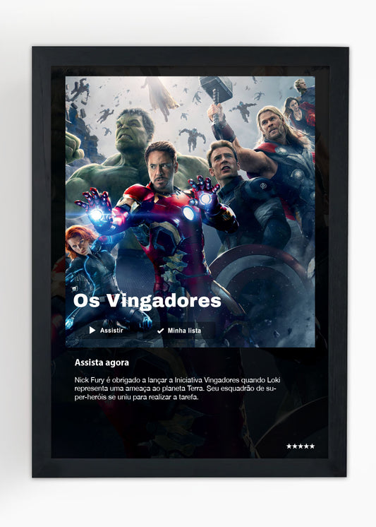 Quadro Decorativo Filme Os Vingadores - Com vidro